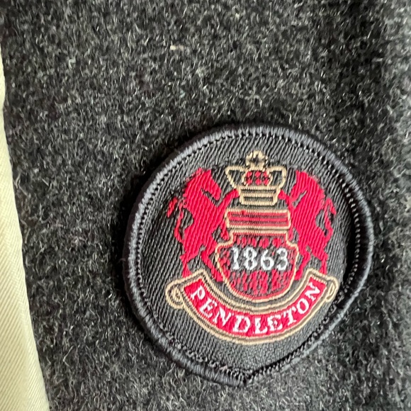 Pendleton Womens L Dark Gray Wool Campbell Coat w Glacier Park Lining Warm Zip - Picture 9 of 15